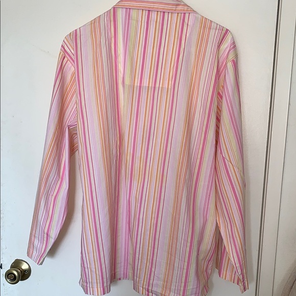 Gently Loved Disney Striped Pajama Top with Embroidered Winnie the Pooh - Picture 6 of 6